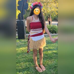 MOANA Costume with Floral Headband